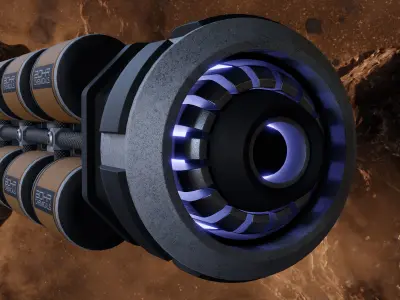 Tanker Sci-Fi Spaceship 3D model