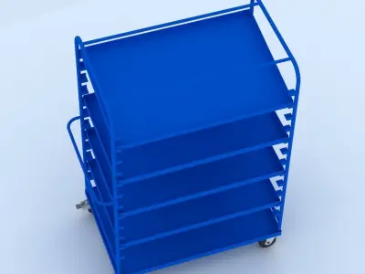 Adjustable portable cart 3D model