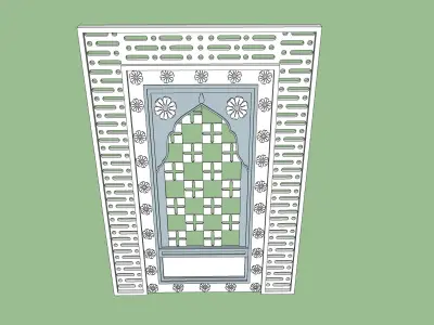 indian jodhpuri stone jharokha window  3D model