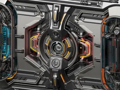 Sci-Fi Kitbash - Futuristic Panel 3 - Mega Element 3D model