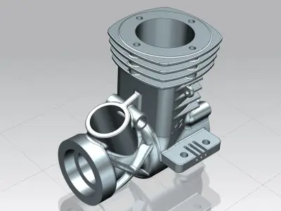 Engine case rear 3D model