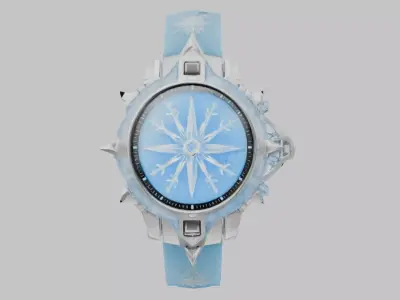 Frostfinder Fantasy Wristwatch Low-poly 3D model