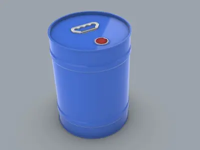 Chemical Liquid Barrel Low-poly 3D model