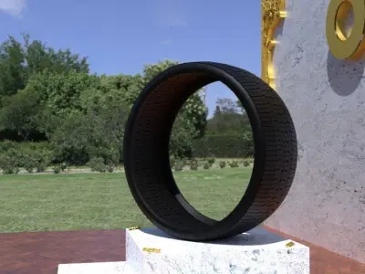 ORTAS TIRE NO 28 GAME READY Low-poly 3D model