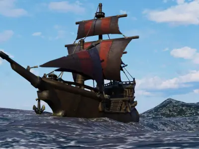 WOW Pirate Ship 3D model