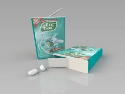 Tic Tac spearmint Free 3D model
