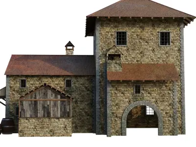 Medieval House 3D model 2