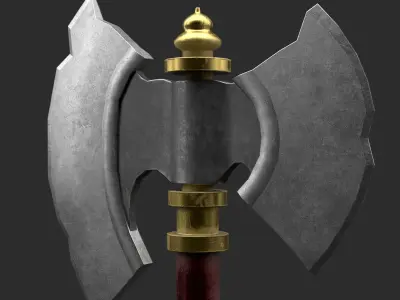 Diablo Inspired Large Axe Low-poly 3D model