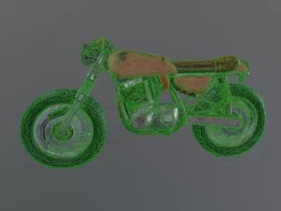 motorcycle  wreck 3D model