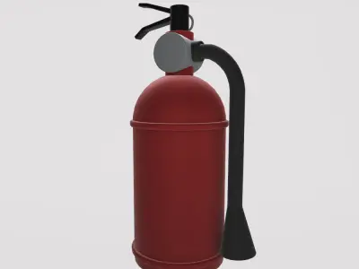Stylized Low-Poly Fire Extinguisher Low-poly 3D model