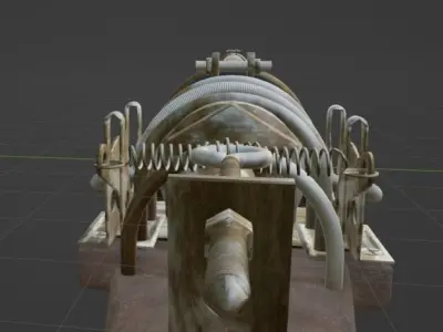 apocalypse fantasy gun 3D model