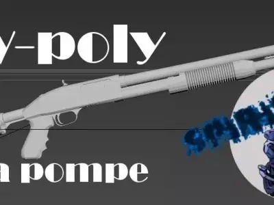 fusil a pompe  3D model