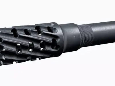 Shotgun Tactical Muzzle Brake Low-poly 3D model
