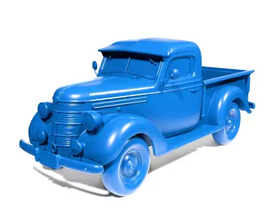 Vintage Pickup Old 3D print model