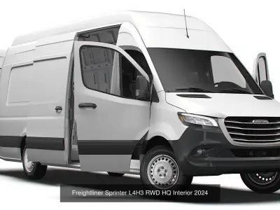 Freightliner Sprinter Panel Van HQ Interior 2024 collection 3D Model Pack