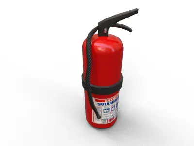 Realistic 3D model of a fire extinguisher Low-poly 3D model