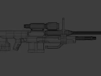 SCi-Fi sniper  Low-poly 3D model purchase