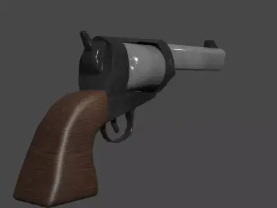Revolver LowPoly free Free 3D model