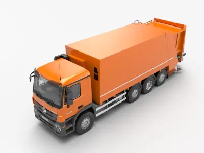 Garbage truck Mercedes-Benz Actros 3236 3D model