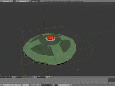 Scifi Landmine Low-poly 3D model