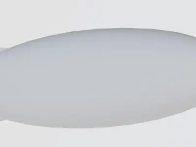 Low poly air ship Low-poly 3D model