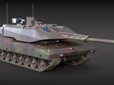 KF-51 Panther German Main Battle Tank Camo 3D model