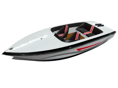 Speedboat Low-poly PBR Low-poly 3D model get
