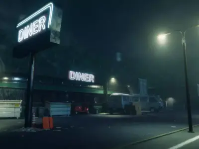 Modular Diner Pack Low-poly 3D model
