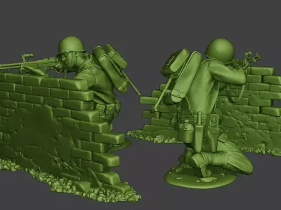 American soldier ww2 Shoot Cover A10 3D print model