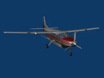Cessna 208 Caravan Wheels Low-poly 3D model