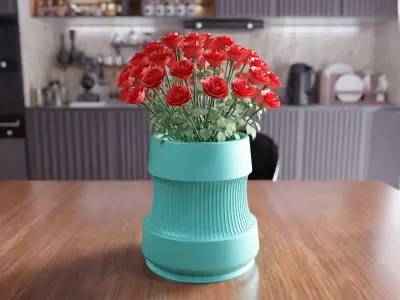 Decorative Cylinder Vase - 421 3D print model