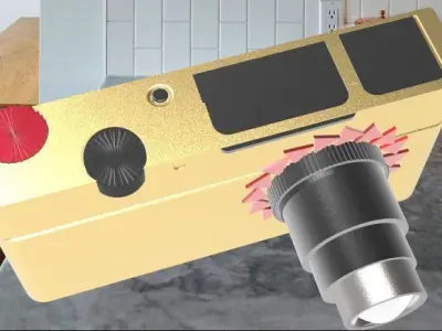 photo camera Low-poly 3D model