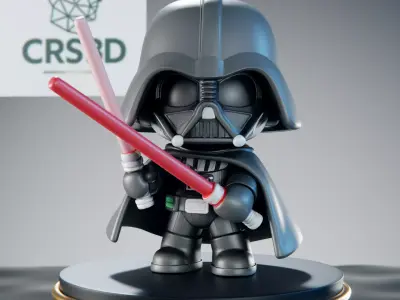 Darth Vader Chibi Statue - Cute Dark Lord Figure 3D print model