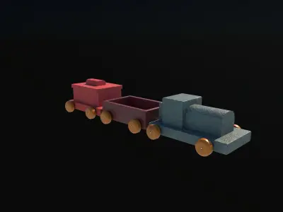 toy train 3D model 14