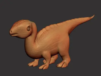 Iguanodon chibi Free 3D print model