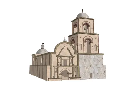 San Jose de Tumacacori Roman Catholic Church Model Low-poly 3D model