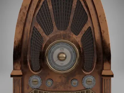 Old Radio Free low-poly 3D model