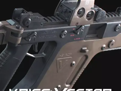 Kriss Vector Game ready model Low-poly 3D model