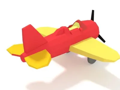 Low Poly Cartoon Toy Airplanes Pack 3D Model Collection