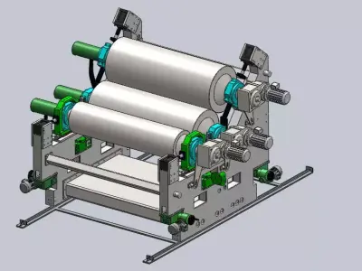 HORI INCLINED CALENDER ASSEMBLY 1600 RF 3D model