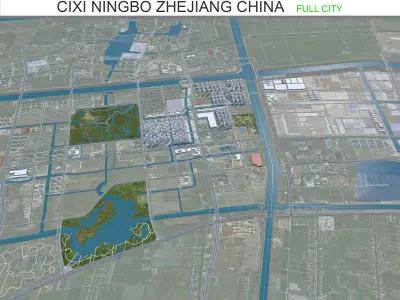 Cixi Ningbo Zhejiang China 70km Free low-poly 3D model