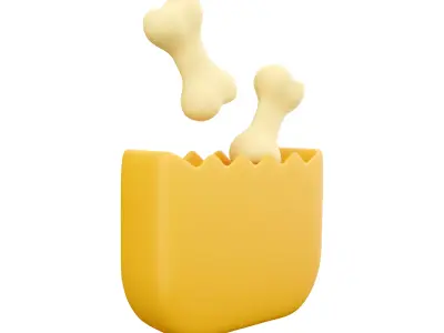 3D render Dog bone 3D model