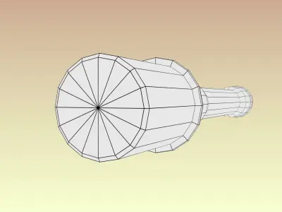 German grenade - Stielhandgranate 24 Low-poly 3D model