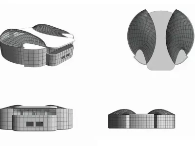 3D Model Free four architecture Free 3D model