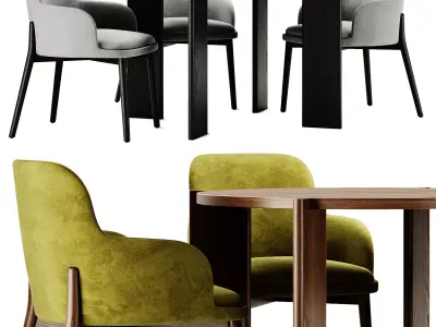 Phantom Hands Table and Tirolo Celine Chair 3D model