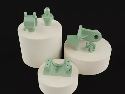 Metal pieces 3D model