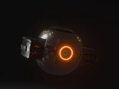 sci-fi drone Free low-poly 3D model by vudooartz