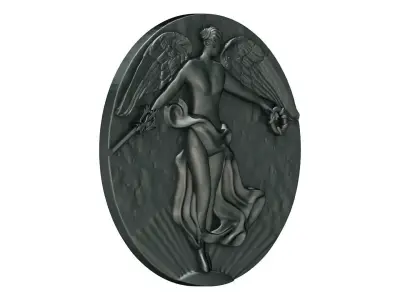 1914 WWI Victory Antique Belgian Victory Peace Angel 3D print model