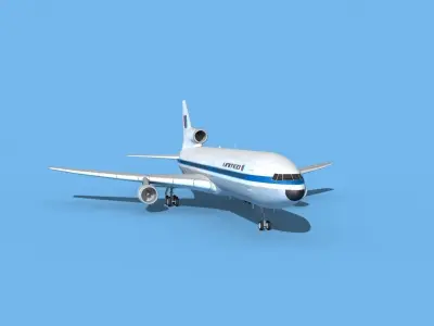 Lockheed L1011 United Airlines 2 3D model