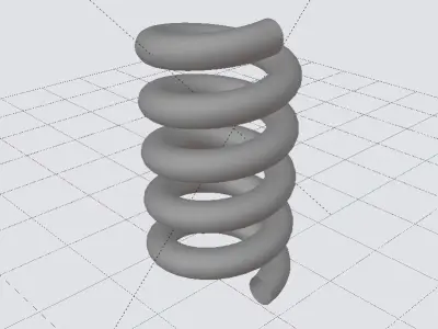 Spring  Low-poly 3D model